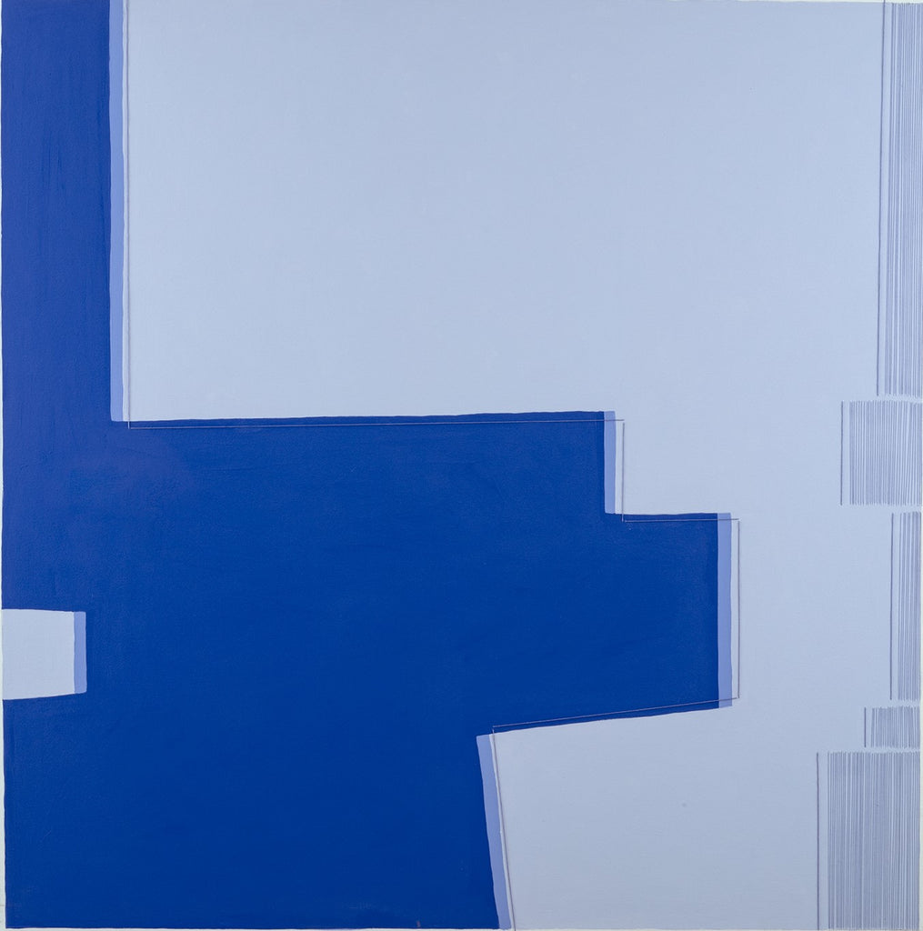 holly miller punch blue geometric color field painting