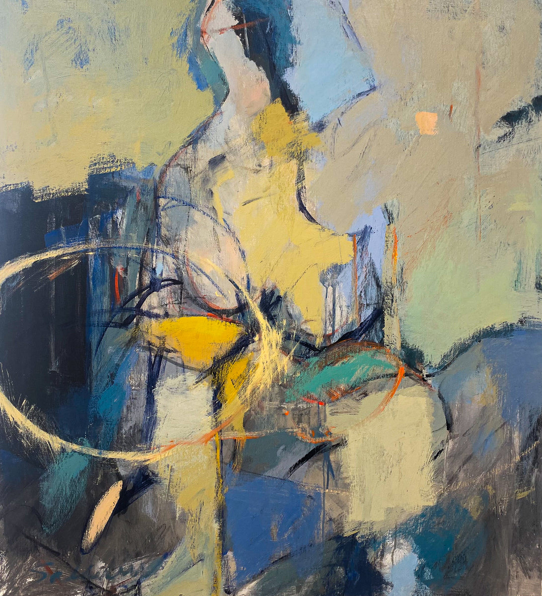 Tony Saladino Abstract Artwork Available Seated Madonna J. Peeler